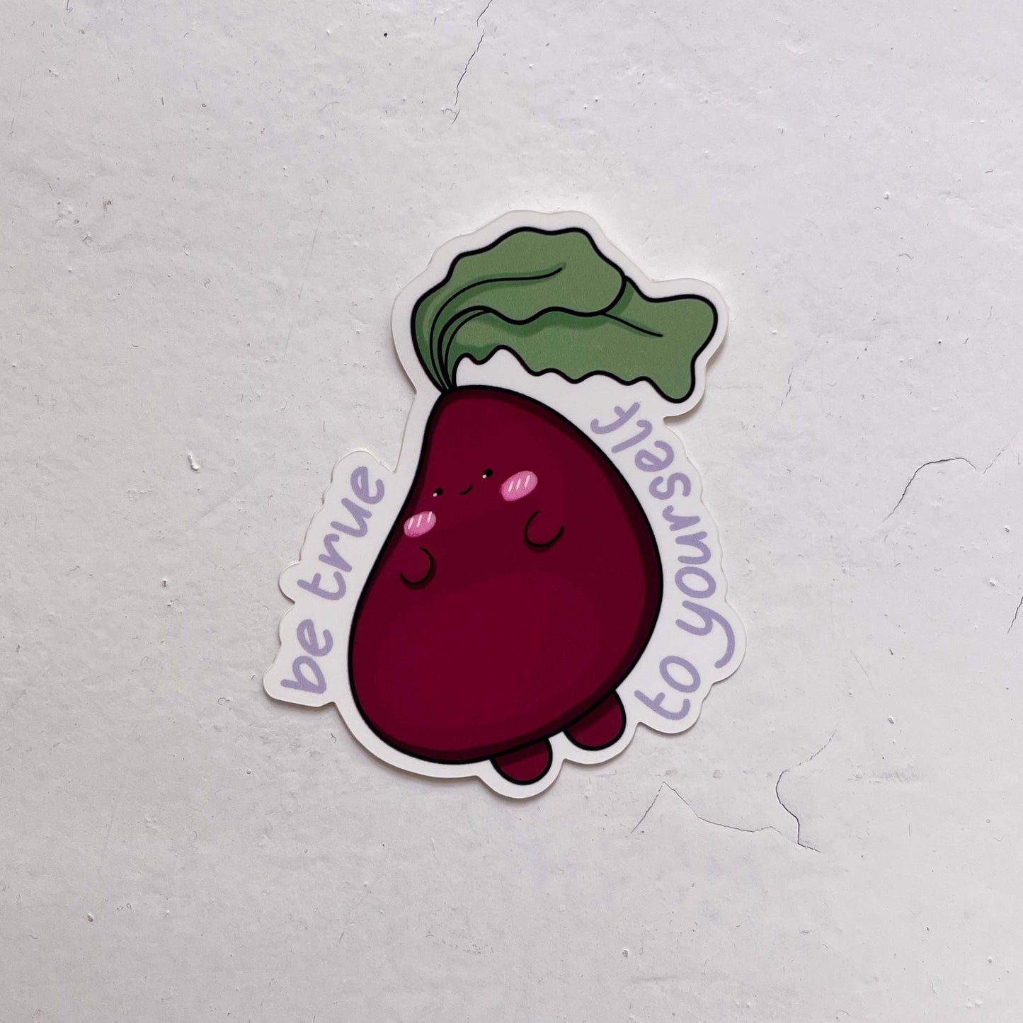 Vibrant Beetroot Sticker featuring a charming beetroot design, perfect for adding personality to laptops, water bottles, and notebooks.