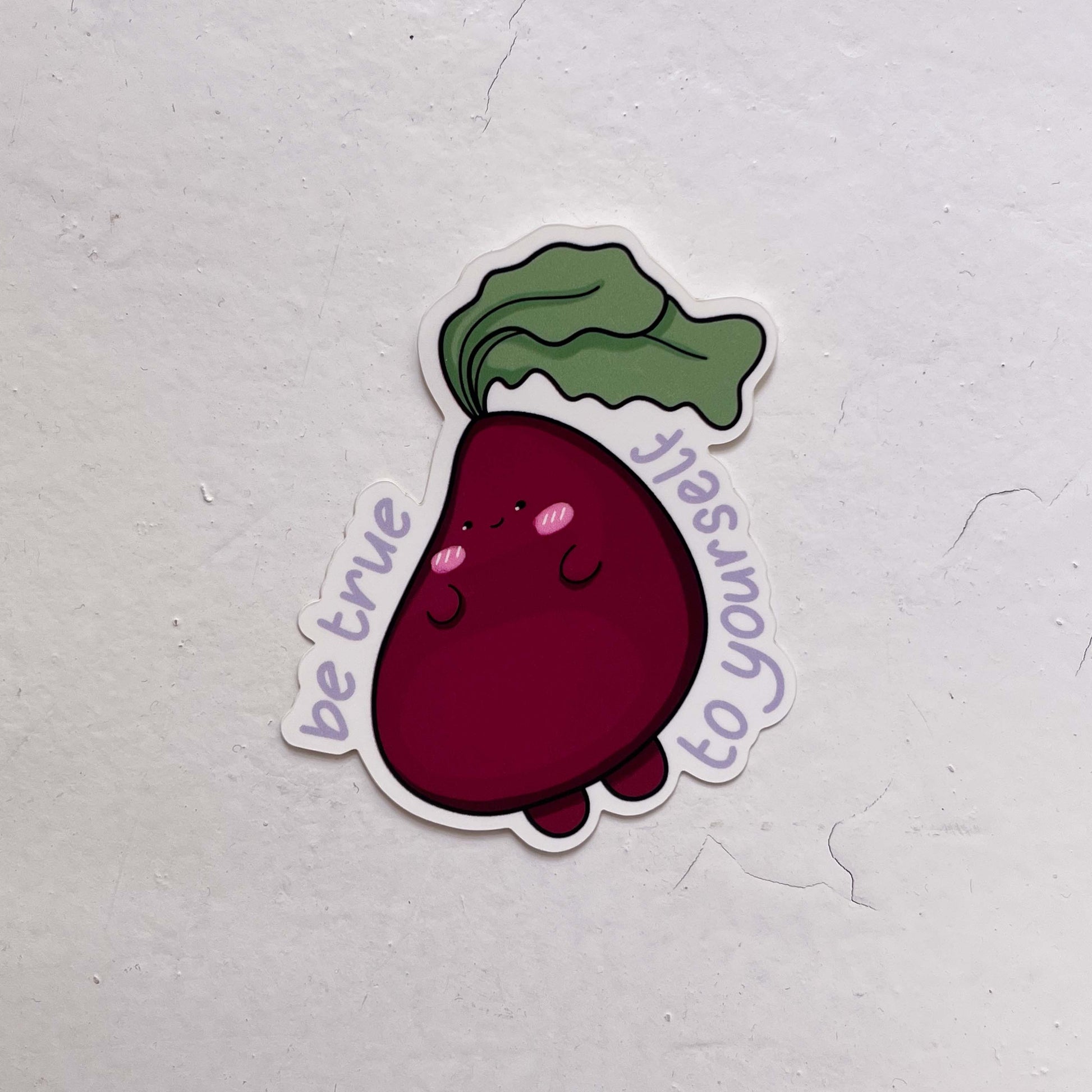 Vibrant Beetroot Sticker featuring a charming beetroot design, perfect for adding personality to laptops, water bottles, and notebooks.