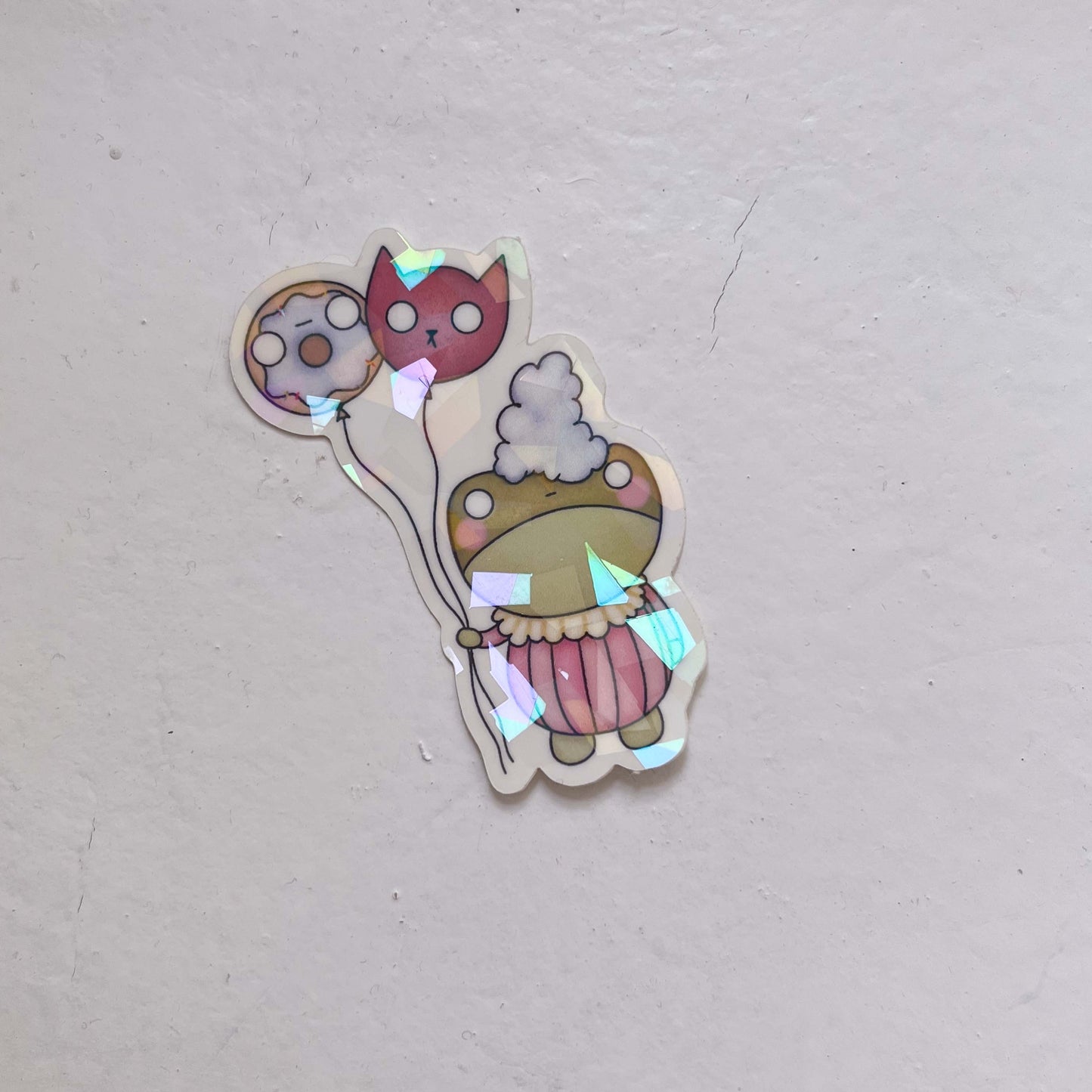 clown frog balloon sticker