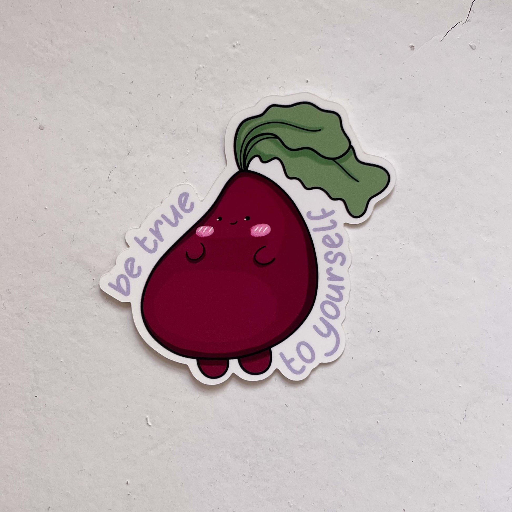 Vibrant Beetroot Sticker featuring a charming beetroot design, perfect for adding personality to laptops, water bottles, and notebooks.