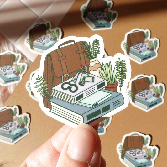 Set of four delightful stickers featuring a fox, pigeon, matcha bear, and fish, perfect for personalizing your belongings.