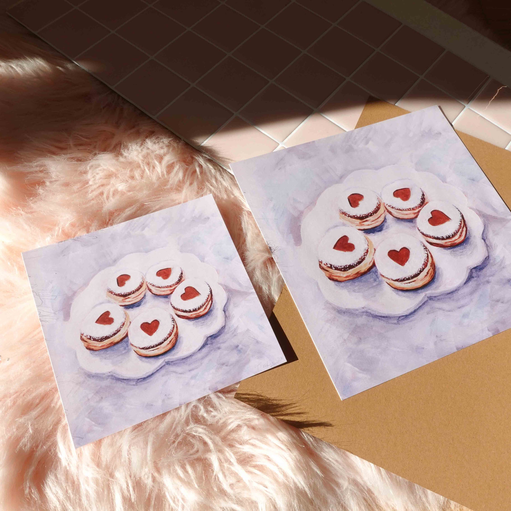 Whimsical donut-themed artwork capturing the joy of sweets, ideal for spring kitchens or cafes.