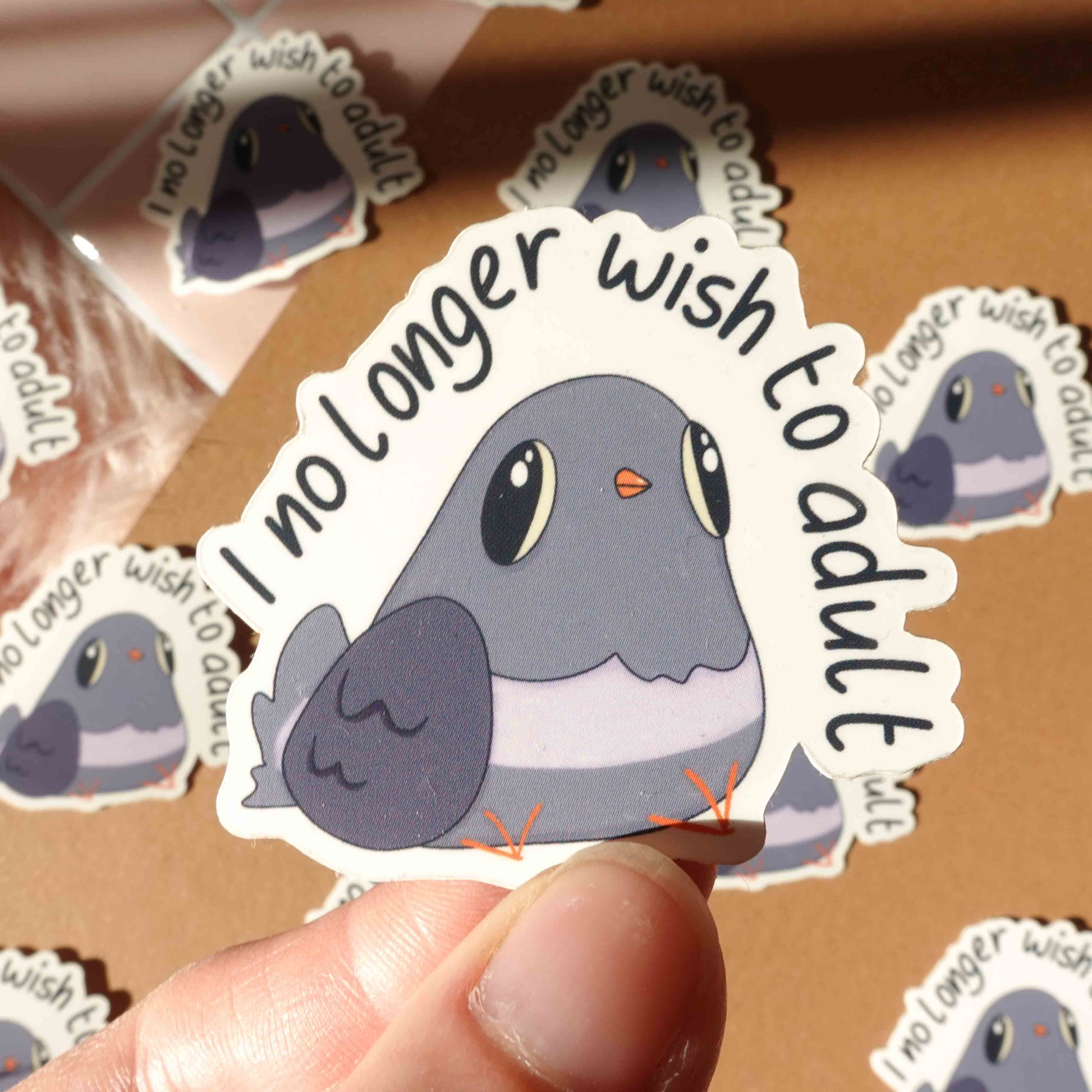 Charming animal stickers featuring a fox, pigeon, matcha bear, and fish, ideal for creative projects and gifts.