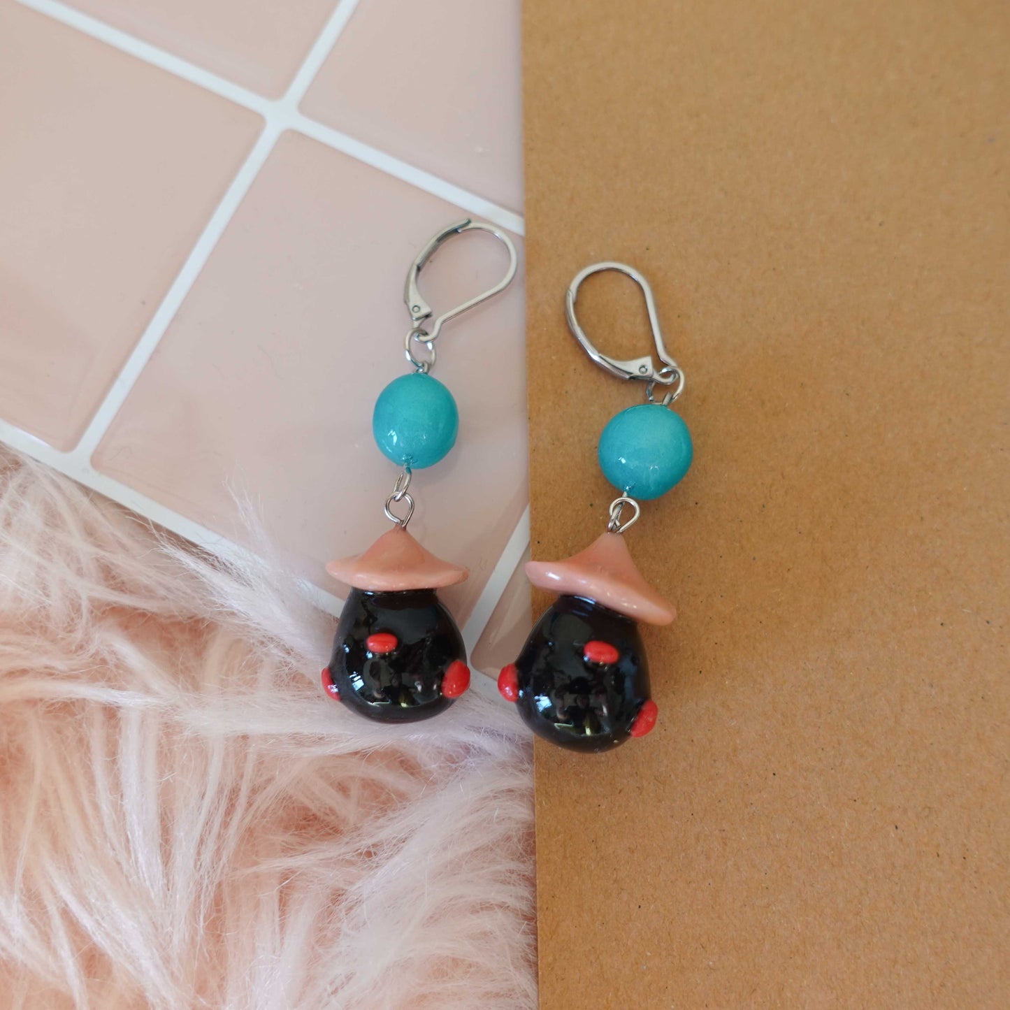 Black Duckling Earrings