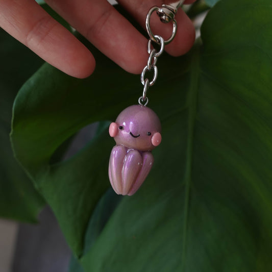 Playful octopus keychain featuring a colorful design, perfect for nautical-themed accessories.