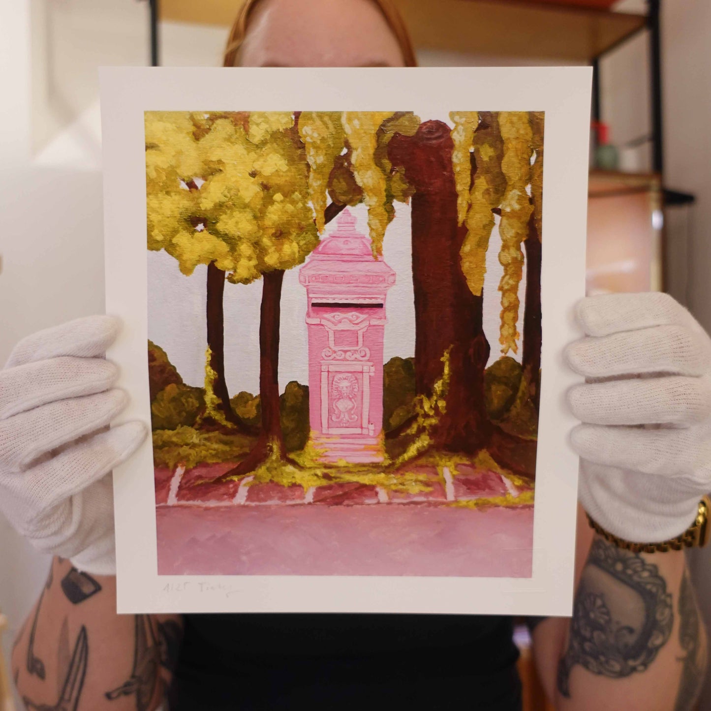 Limited edition Postbox fine art print on textured Hahnemühle paper.