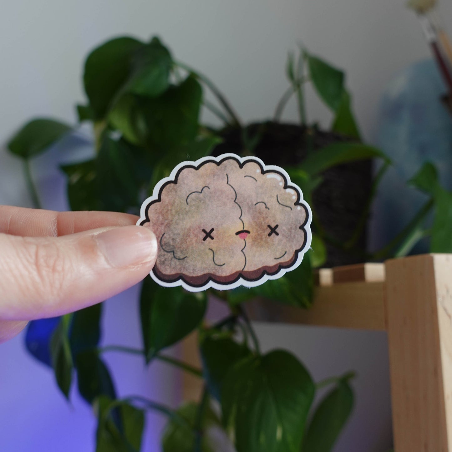 Brain Sticker Pack featuring five unique brain-themed designs, perfect for adding intellect and creativity to laptops, notebooks, and water bottles.