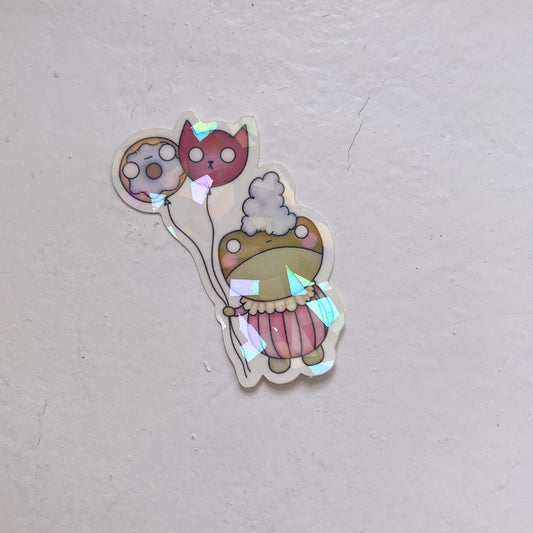 clown frog balloon sticker