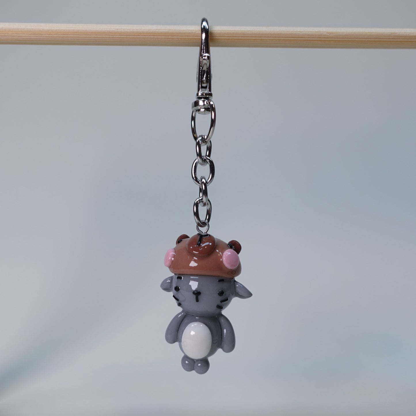 Capybara Cat Keychain