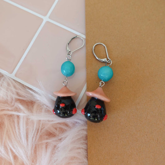 Black Duckling Earrings